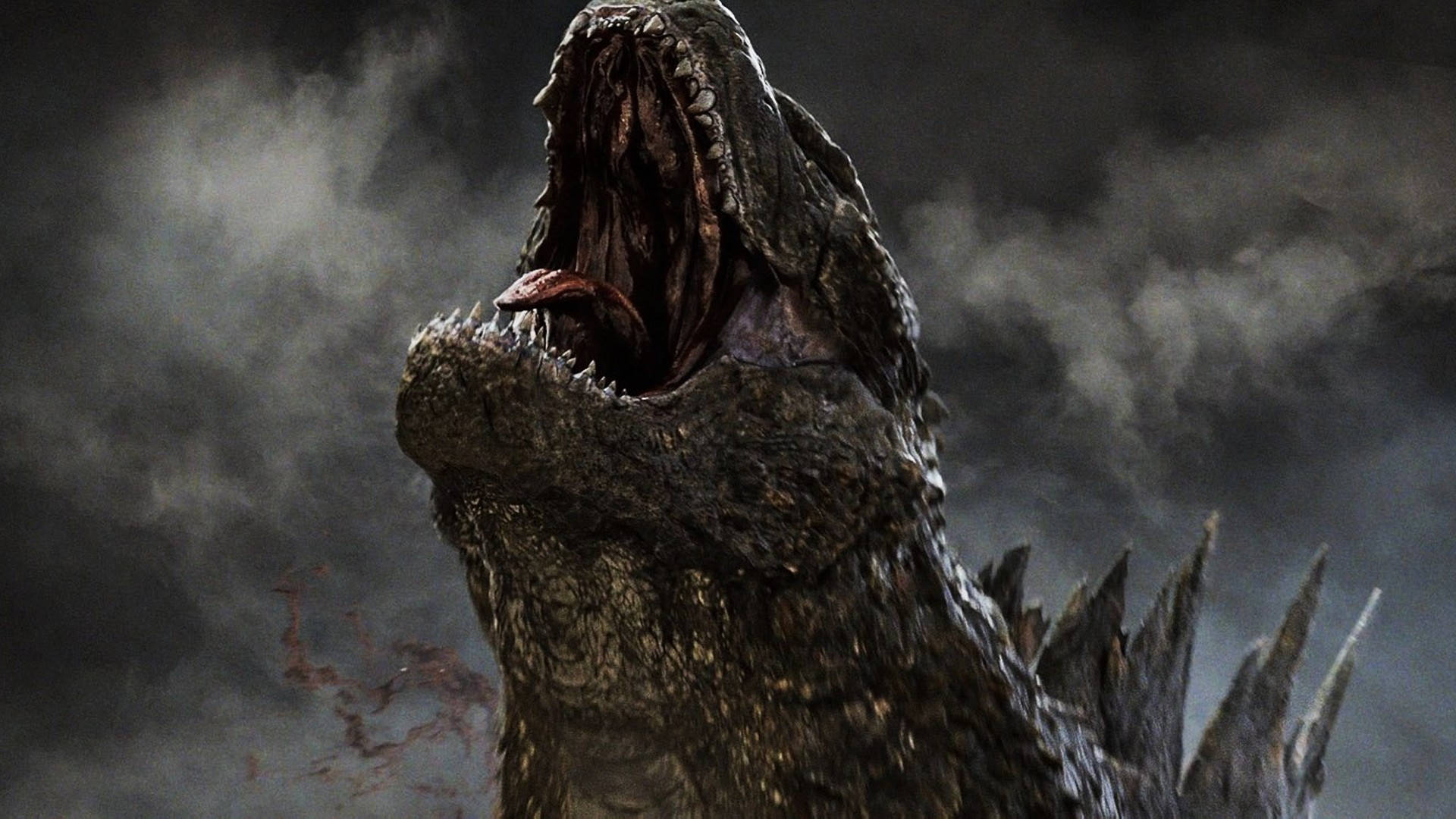 Upprördshin Godzilla Bulderande Rytning Wallpaper