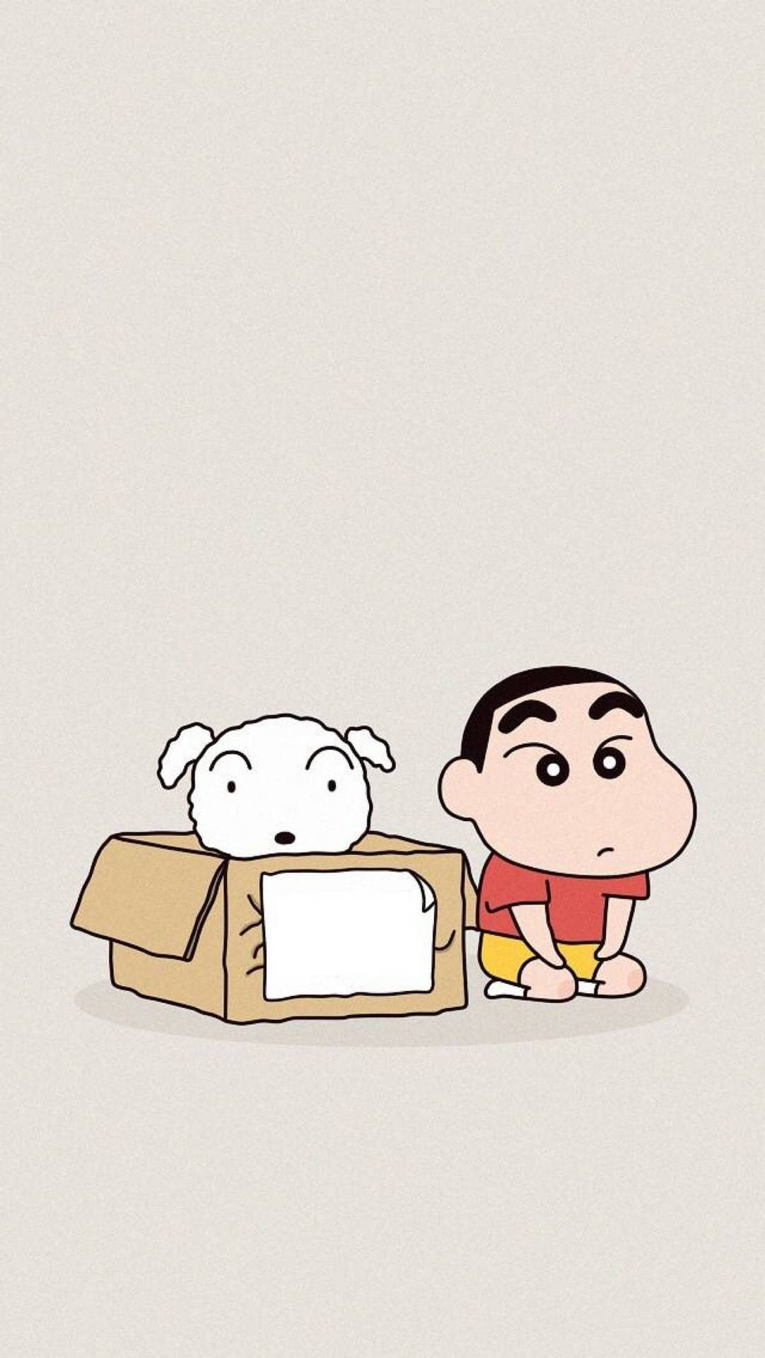 Shinchan Aesthetic With Shiro In A Box Picture