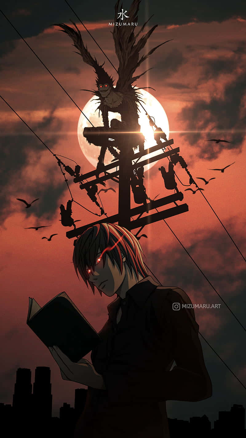 The Shinigami, the Soul Reaper, stands above the shadows. Wallpaper