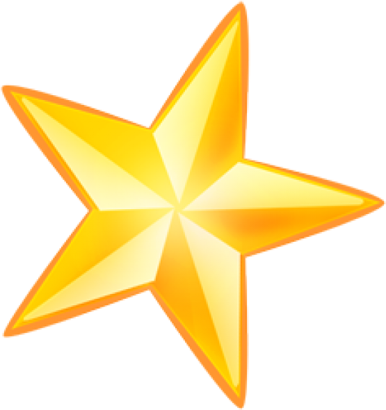 Shining Golden Star Graphic PNG