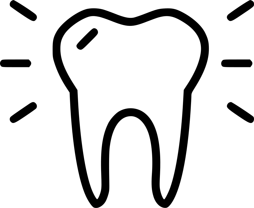 Shining Tooth Outline Icon PNG