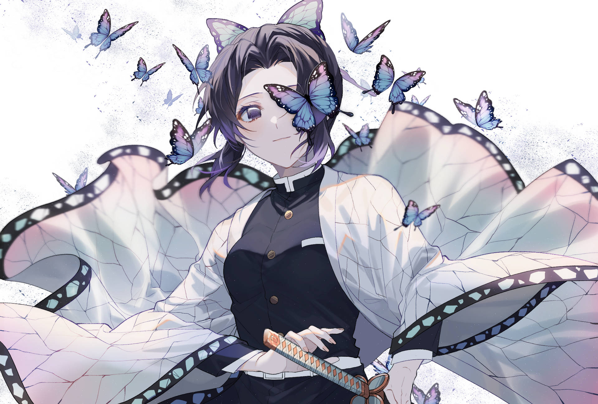 Shinobu Butterfly Anime Girl Wallpaper