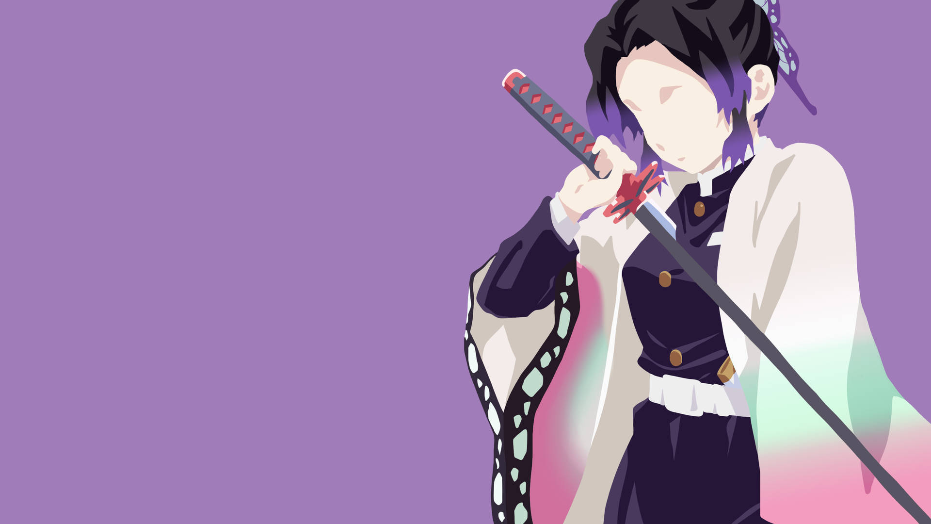 Shinobu Kocho Minimalist Anime Wallpaper