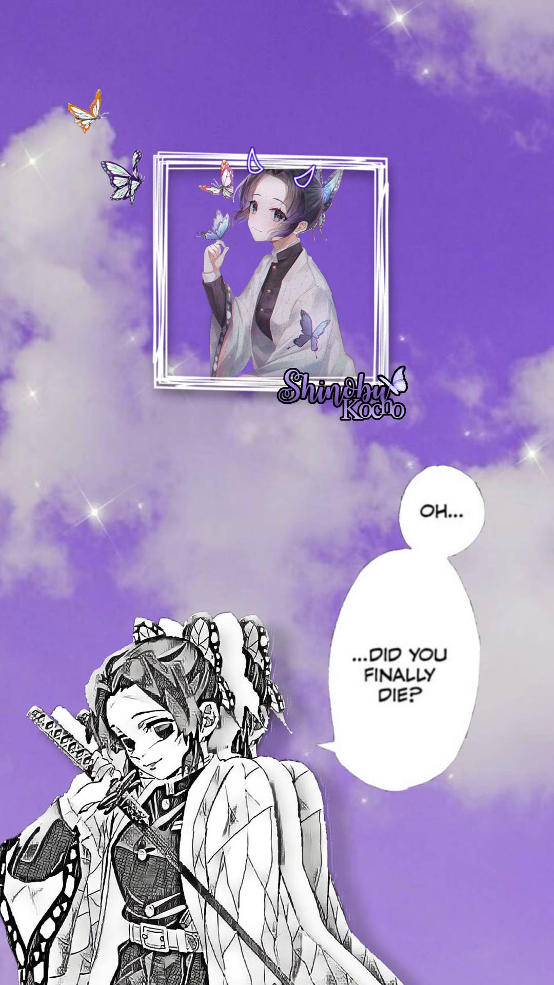 Shinobu Kocho Purple Anime Aesthetic Wallpaper