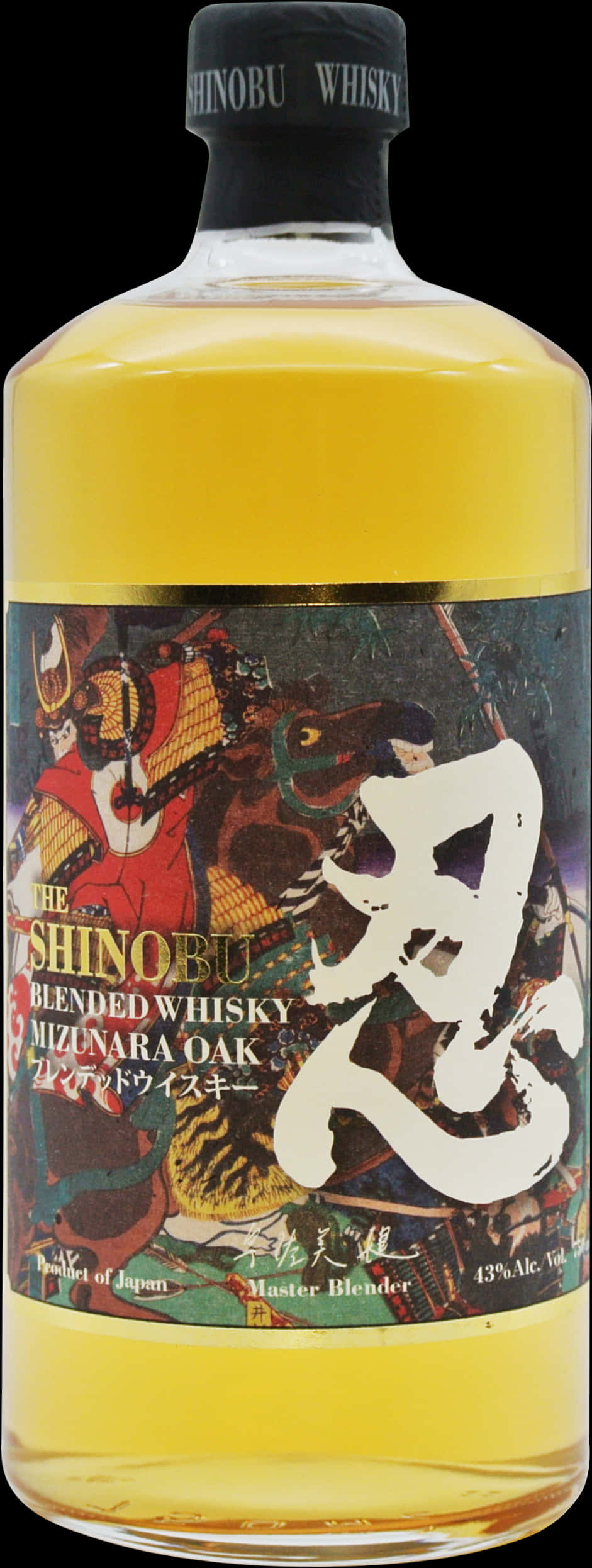 Shinobu Whisky Bottle Mizunara Oak PNG