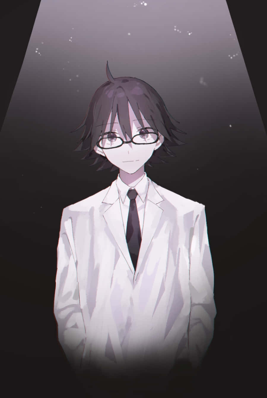 Shinrakishitani Sonriendo En Su Laboratorio. Fondo de pantalla