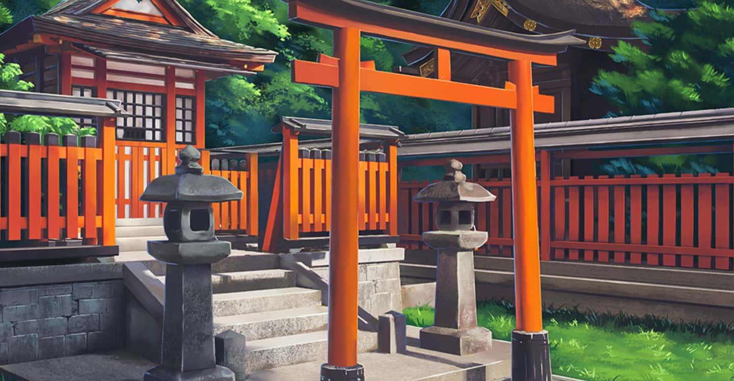 Serene Shinto Shrine Wallpaper