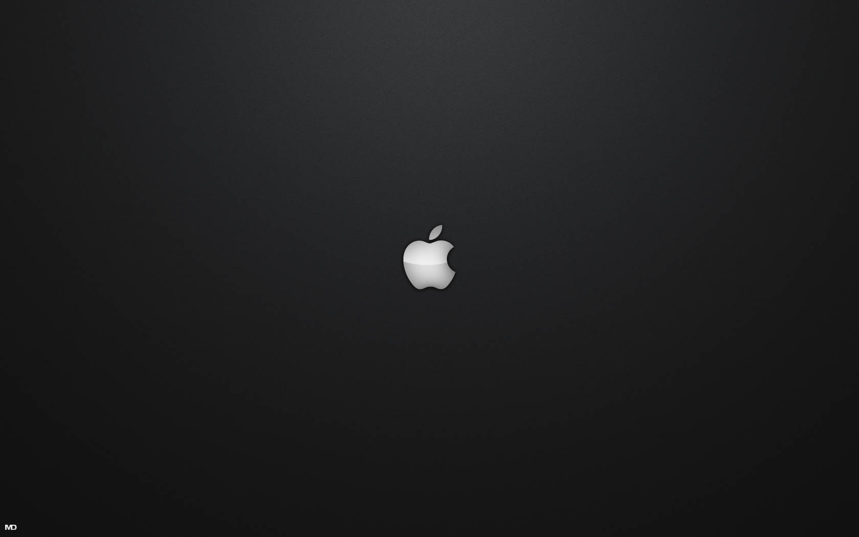 Shiny Apple Logo Black Mac Background
