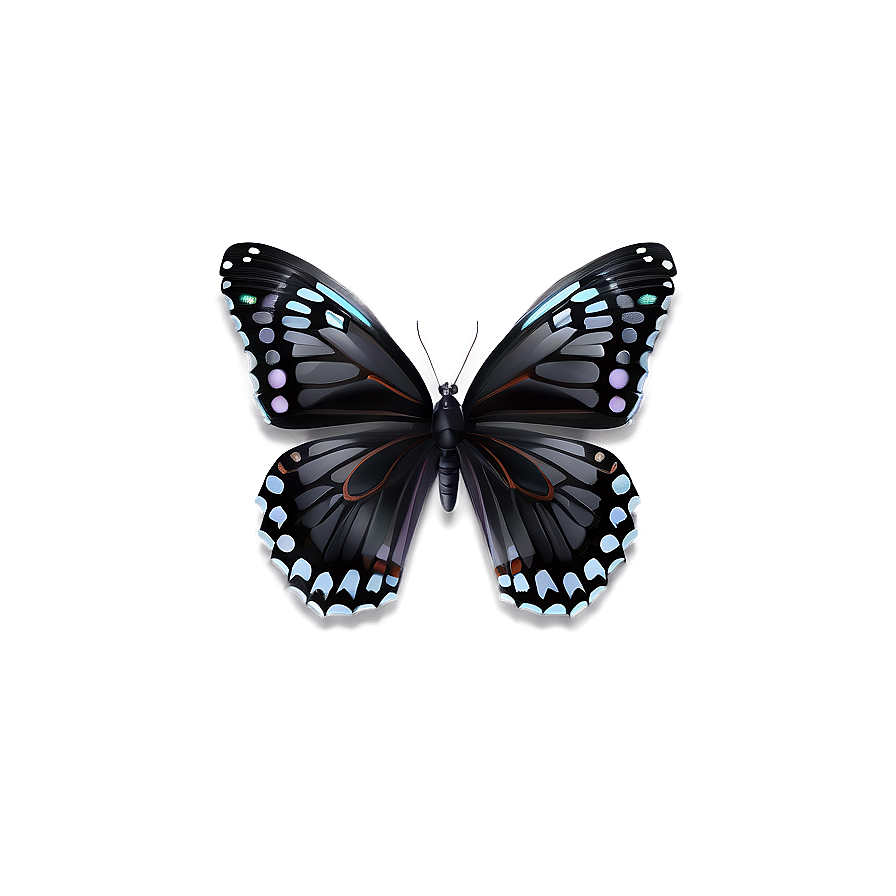 Shiny Black Butterfly Png 13 PNG