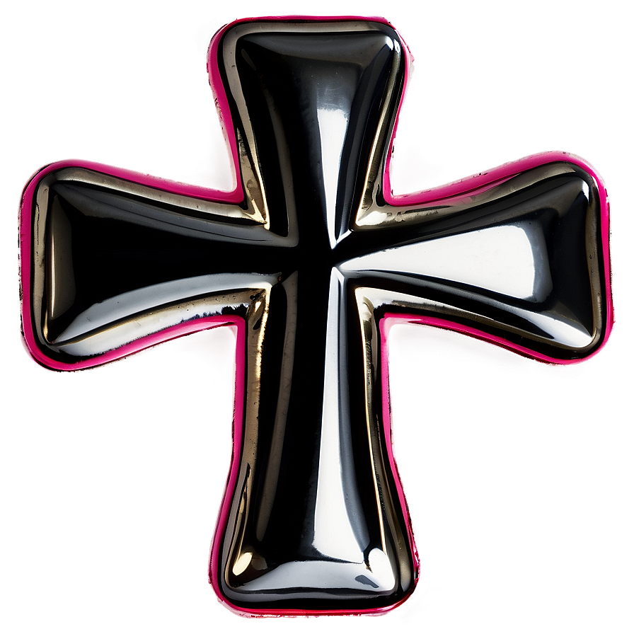 Shiny Black Cross Png Rvm98 PNG