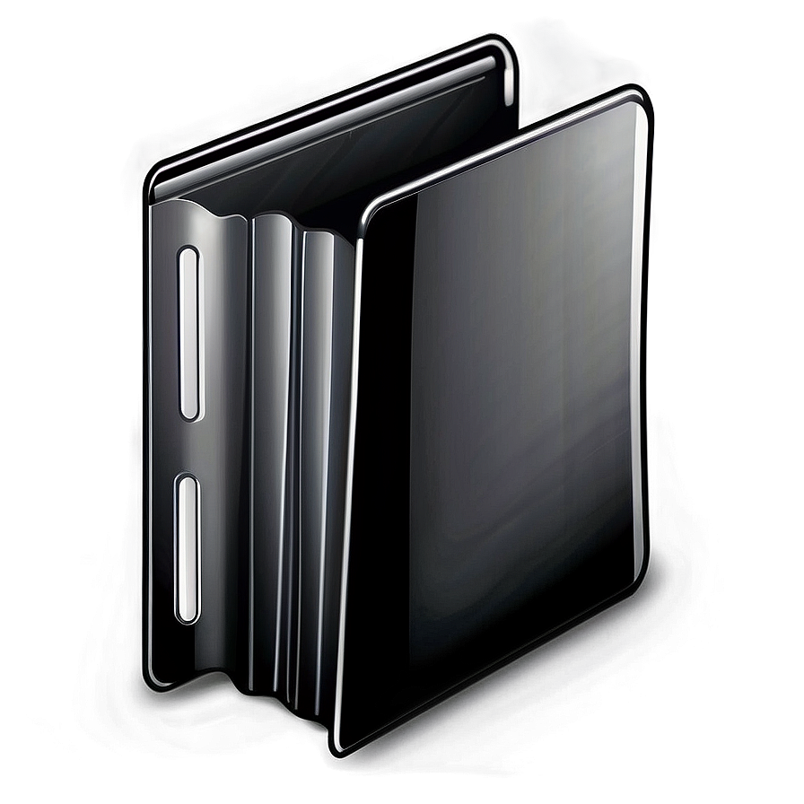 Shiny Black Folder Image Png 76 PNG