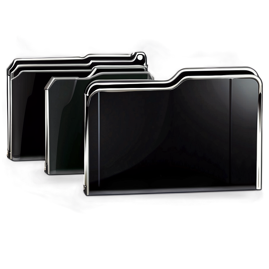 Shiny Black Folder Image Png Ehl PNG