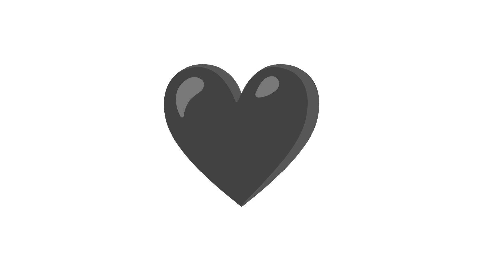Shiny Black Heart Wallpaper