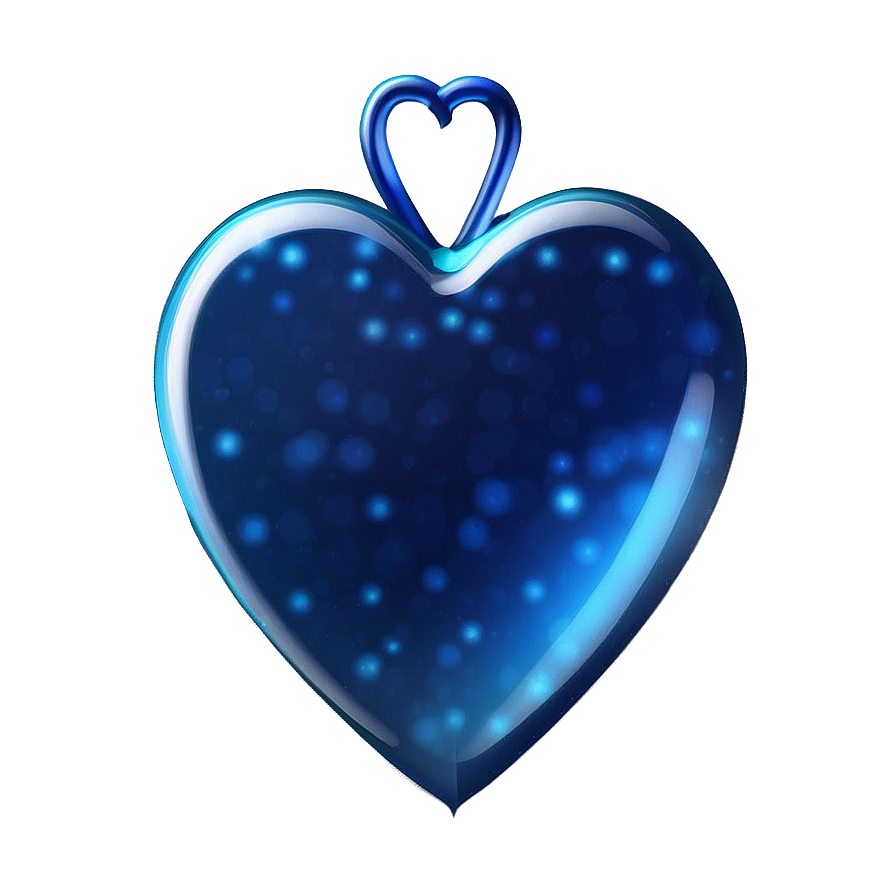 Shiny Blue Heart Symbol Png 06272024 PNG