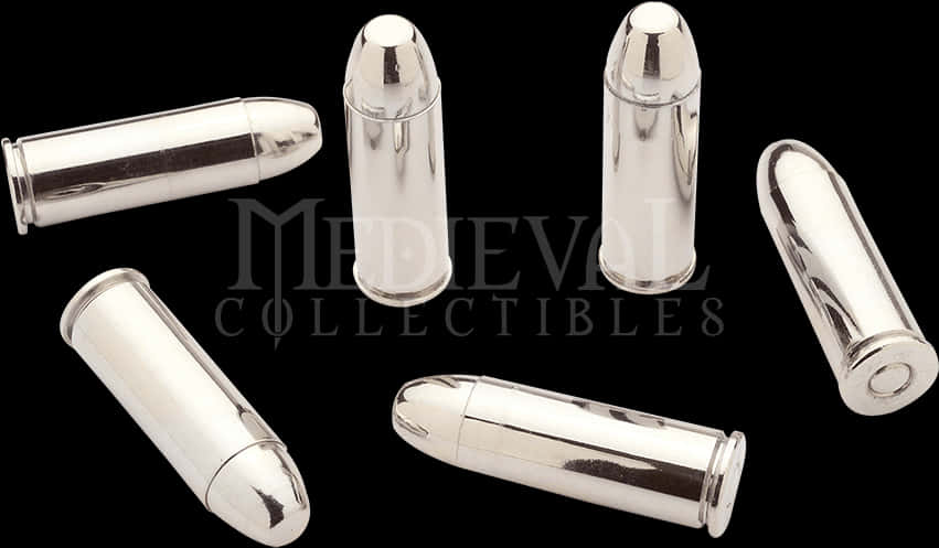 Shiny Bullet Replicas Display PNG