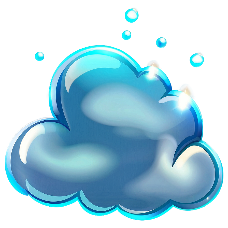 Shiny Cartoon Cloud Png Mbl PNG