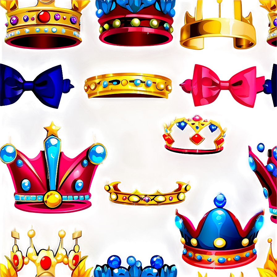 Shiny Cartoon Crown Png Cee71 PNG