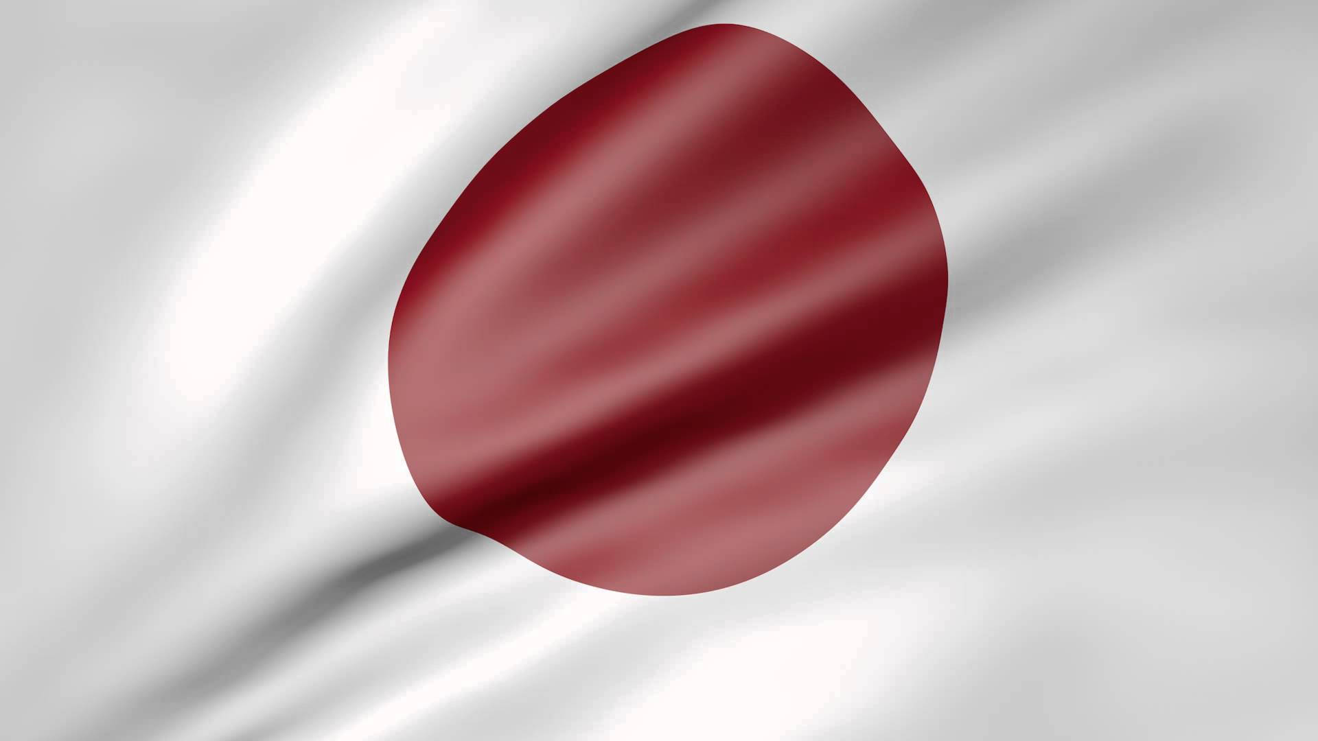 Tecidobrilhante Da Bandeira Do Japão. Papel de Parede