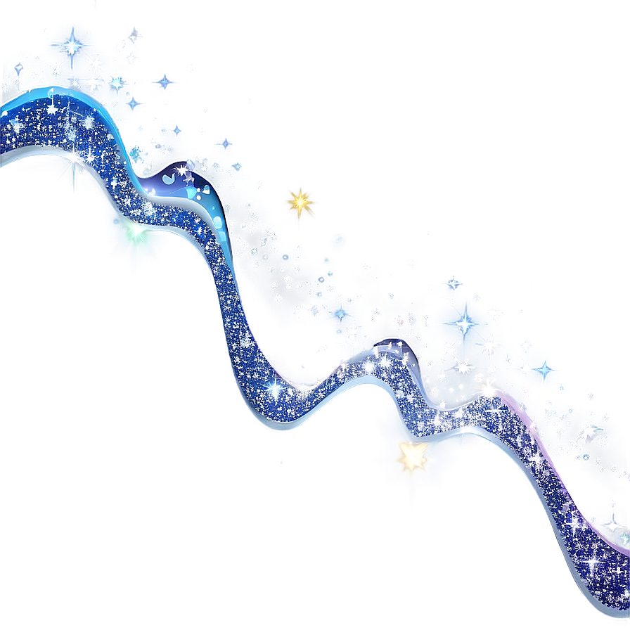 Shiny Glitter Line Wave Png 06272024 PNG