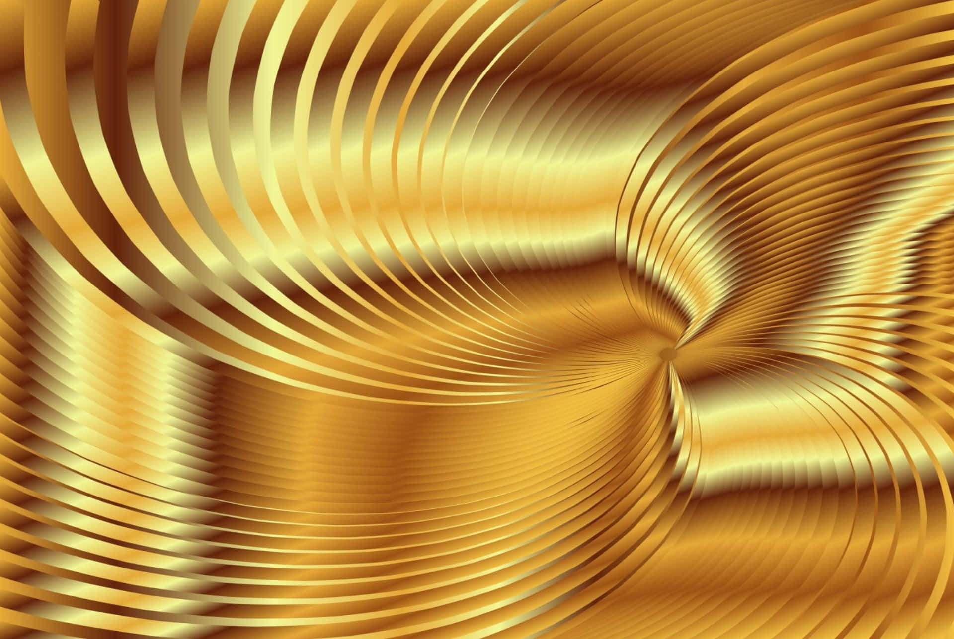 A Golden Background With A Wave Pattern
