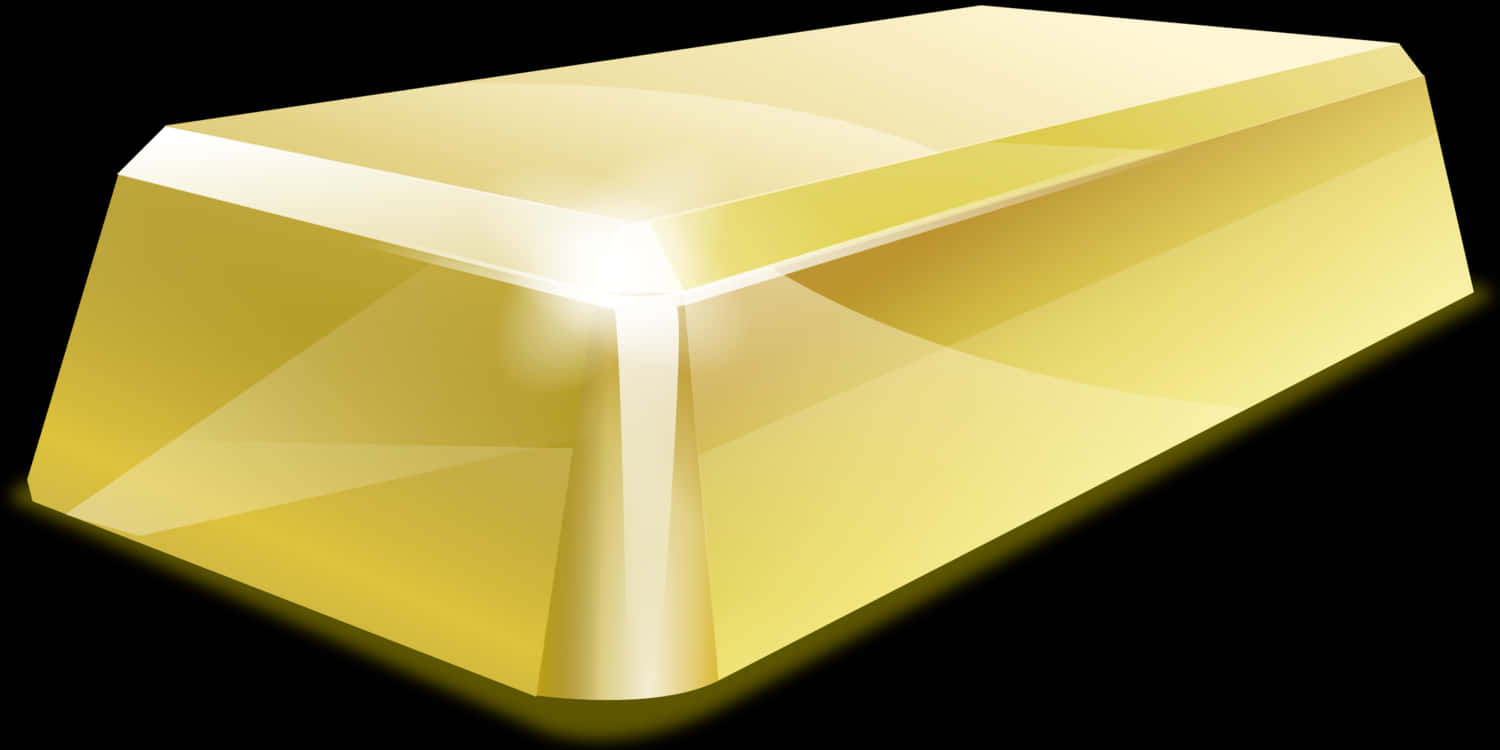 Shiny Gold Bar Illustration PNG