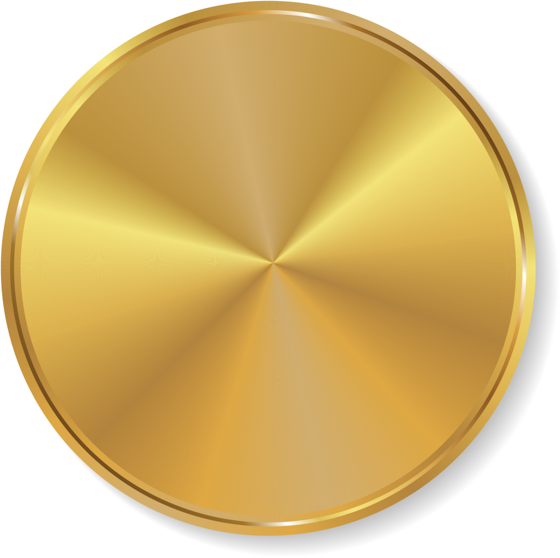 Shiny Gold Coin Graphic PNG