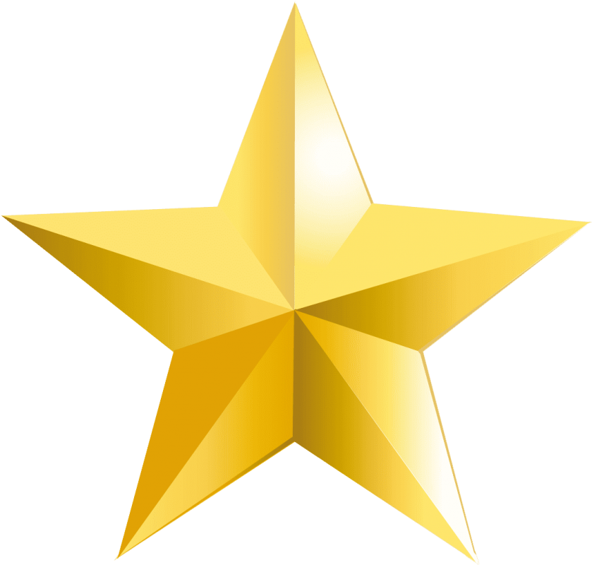 Shiny Gold Star Graphic PNG