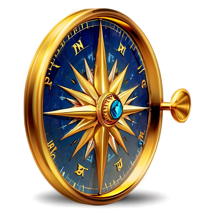 Shiny Golden Compass Png Bto5 PNG