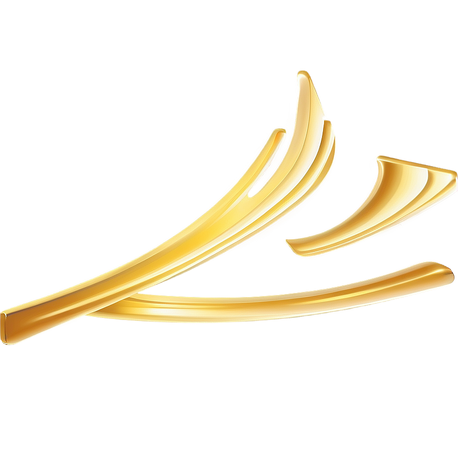 Shiny Golden Line Design Png 06262024 PNG
