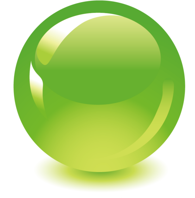 Shiny Green Glass Sphere PNG