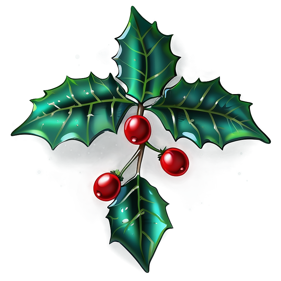 Shiny Holly Png 05252024 PNG