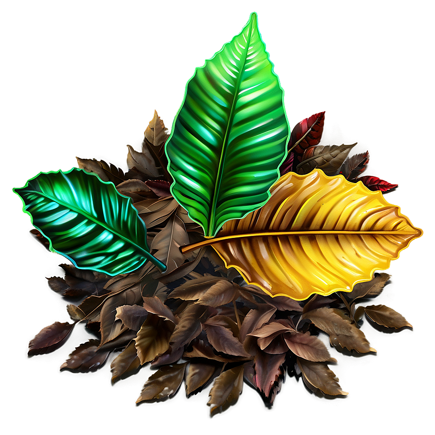 Shiny Leaf Pile Png 58 PNG