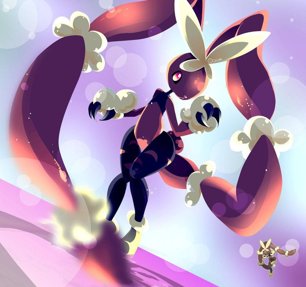Unpersonaje De Pokémon Con Cabello Largo Y Una Cola Rosa Fondo de pantalla