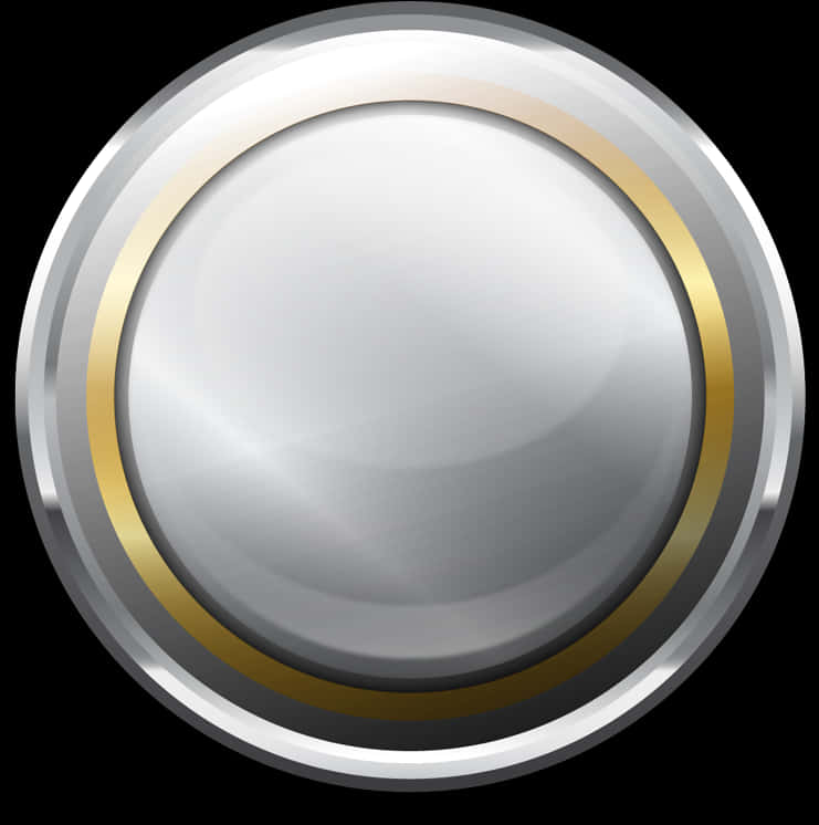 Shiny Metallic Button Design PNG