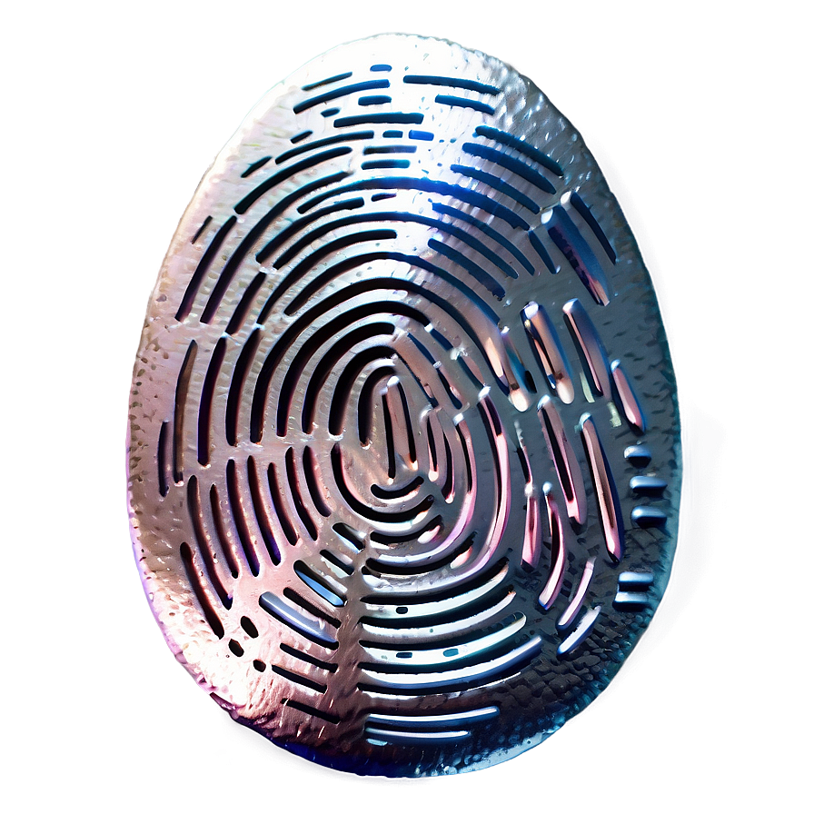 Shiny Metallic Fingerprint Png 05242024 PNG
