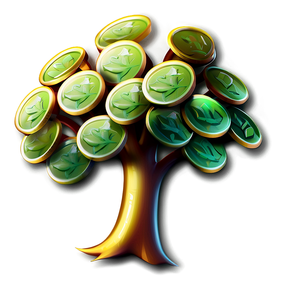 Shiny Money Tree Icon Png 06272024 PNG