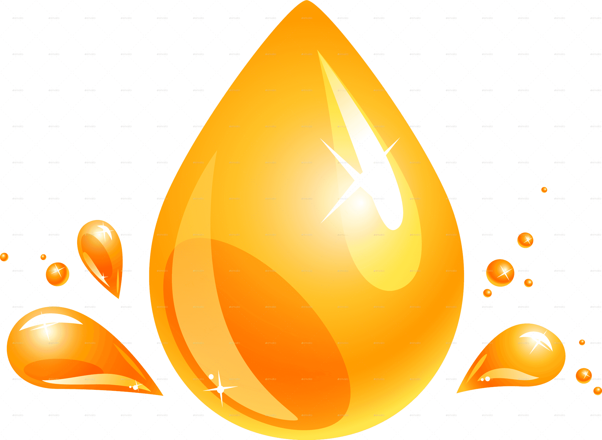 Shiny Oil Drop Illustration PNG