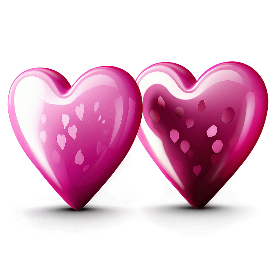 Download Shiny Pink Hearts Illustration Png 52 | Wallpapers.com