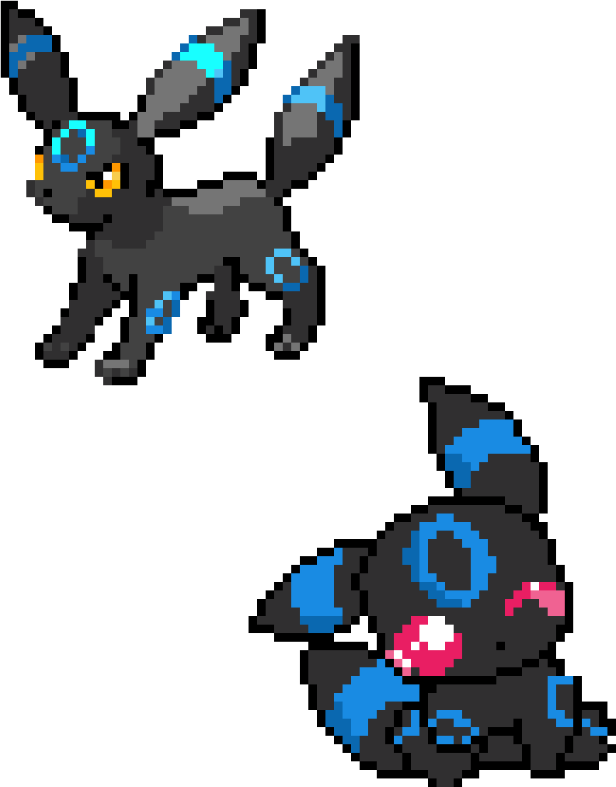 Download Shiny Pixel Eeveelutions Umbreon Espeon | Wallpapers.com