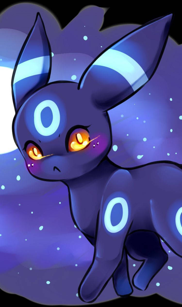 Shiny Pokémon Eevee As Umbreon Background
