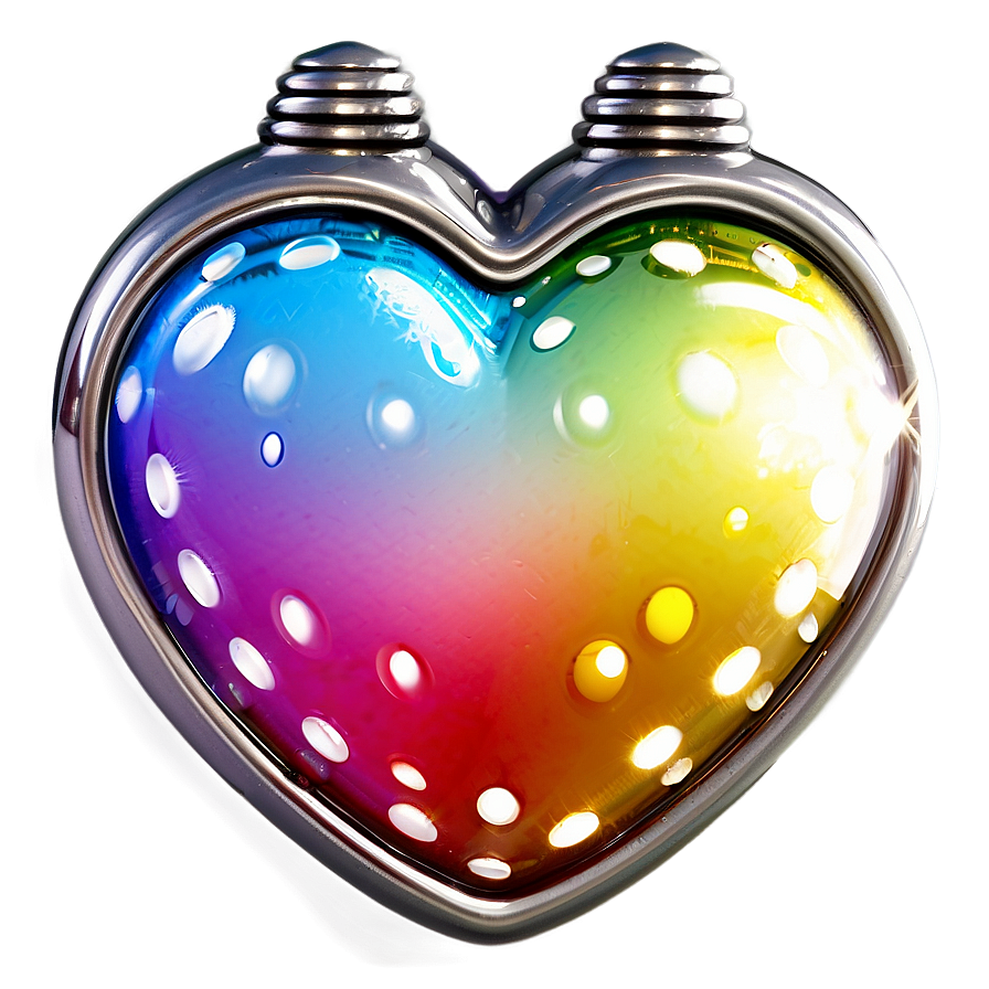 Shiny Rainbow Heart Png Lxf PNG