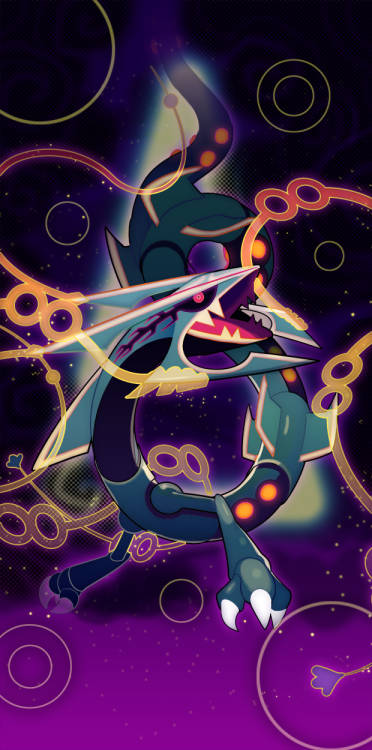 Shiny mega rayquaza HD wallpapers