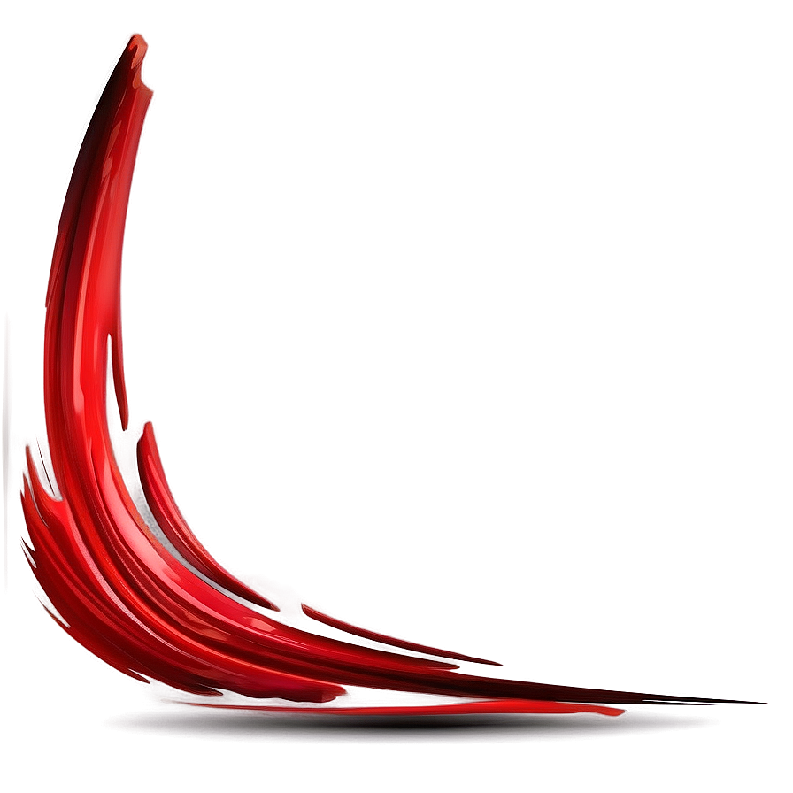 Shiny Red Brush Stroke Png Wap85 PNG