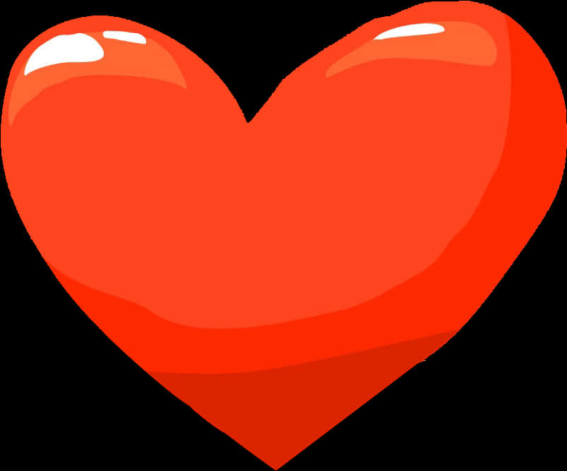 Shiny Red Heart Transparent Background PNG