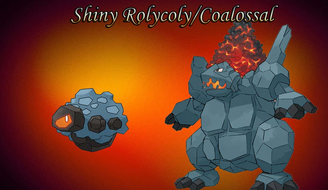 Shiny Rolycoly And Coalossal Wallpaper