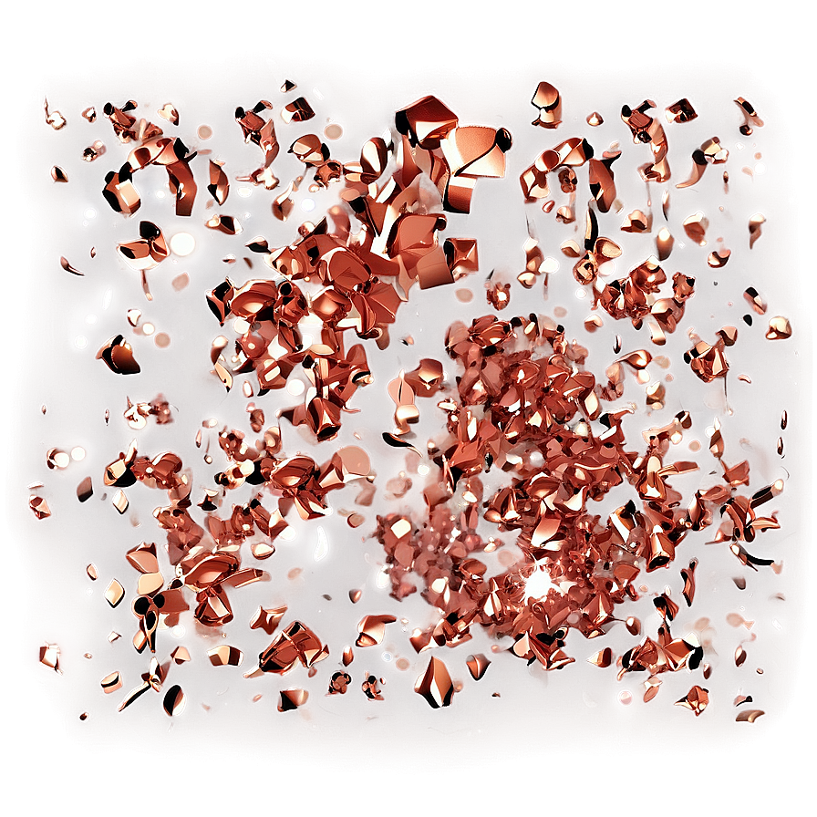 Shiny Rose Gold Glitter Particles Png 41 PNG