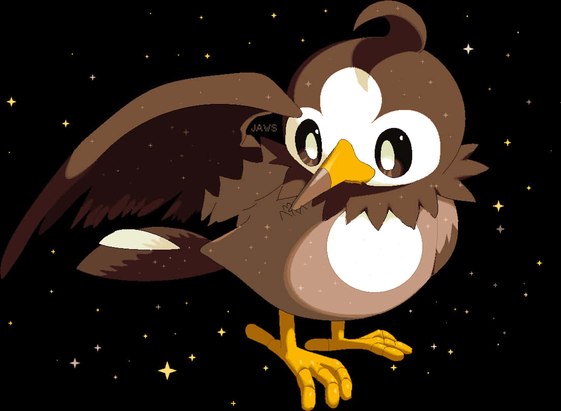 Shiny Starly With Sparkles Wallpaper