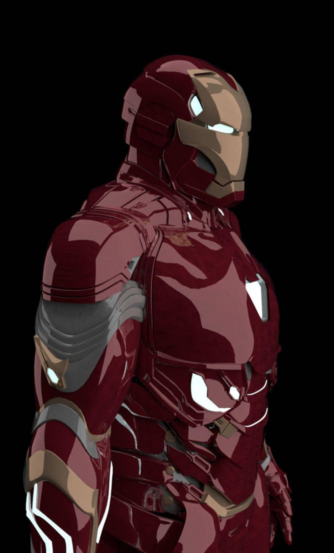 Shiny Suit Iron Man Iphone Wallpaper