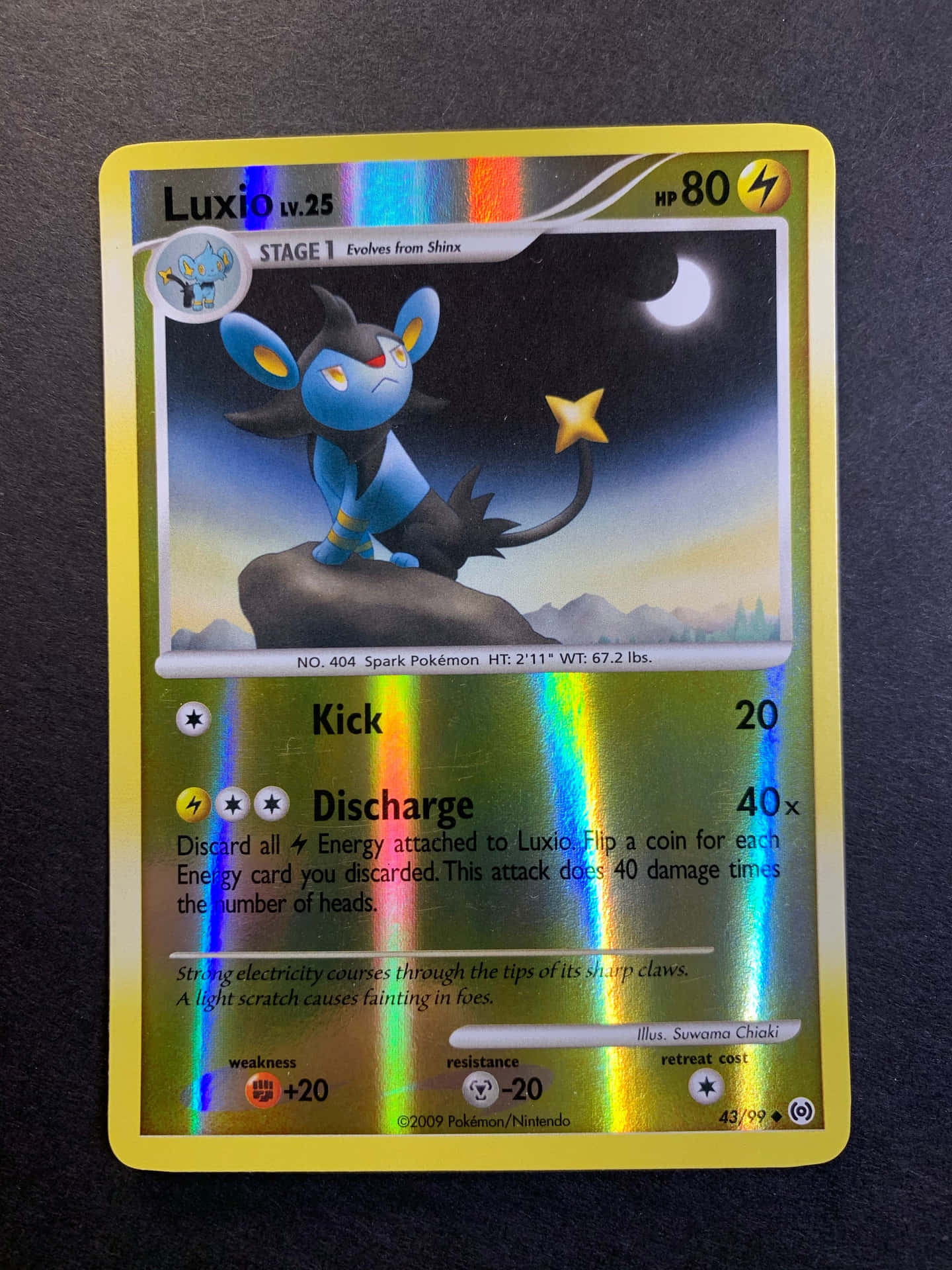 Shiny Trading Card Featuring Luxio Wallpaper