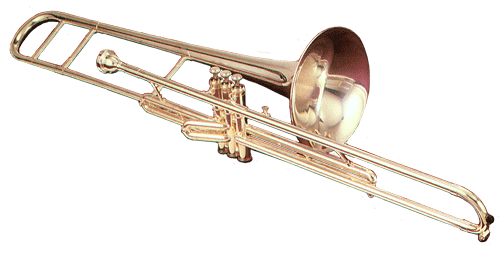 Shiny Trombone Instrument PNG